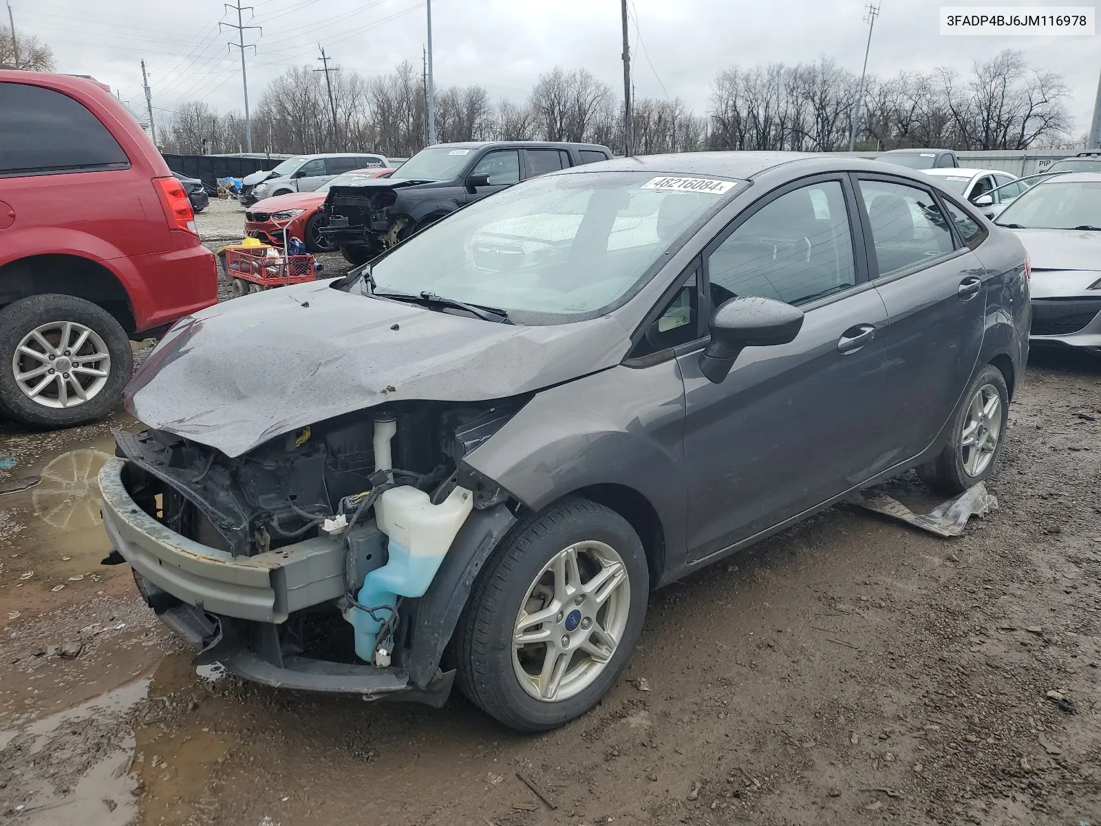 2018 Ford Fiesta Se VIN: 3FADP4BJ6JM116978 Lot: 48216084