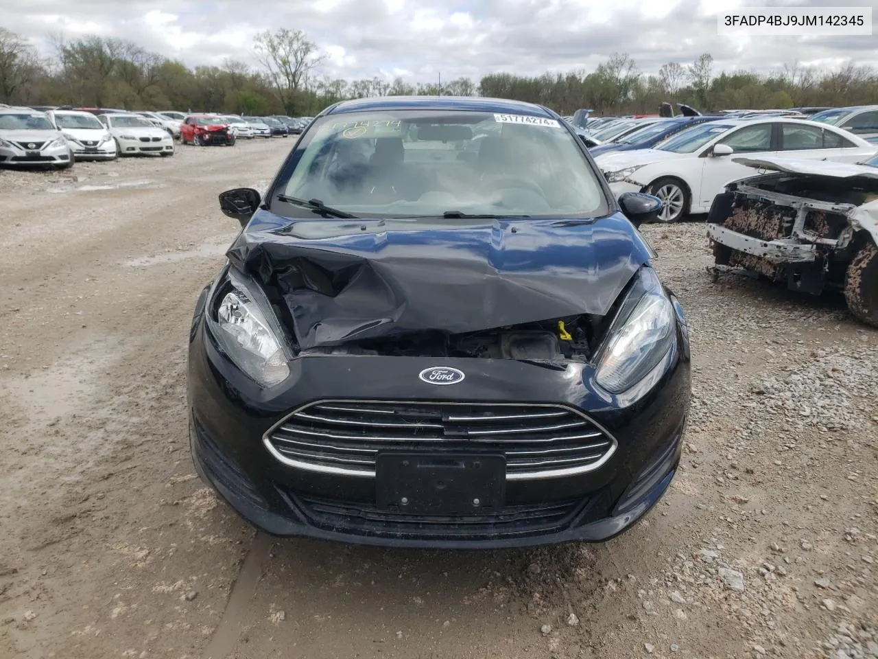 2018 Ford Fiesta Se VIN: 3FADP4BJ9JM142345 Lot: 51774274