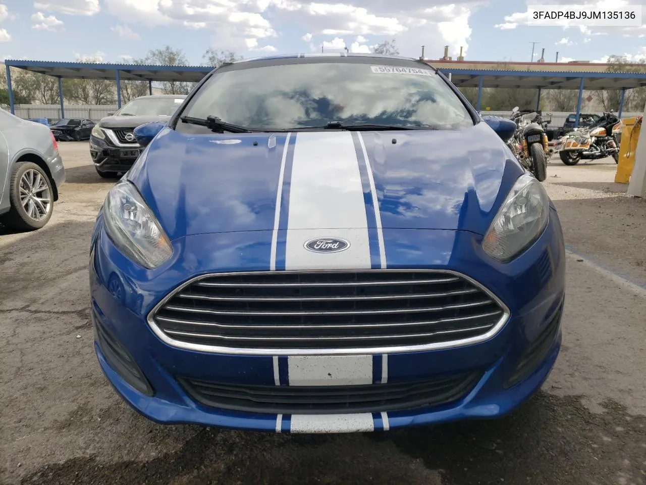 2018 Ford Fiesta Se VIN: 3FADP4BJ9JM135136 Lot: 55764754