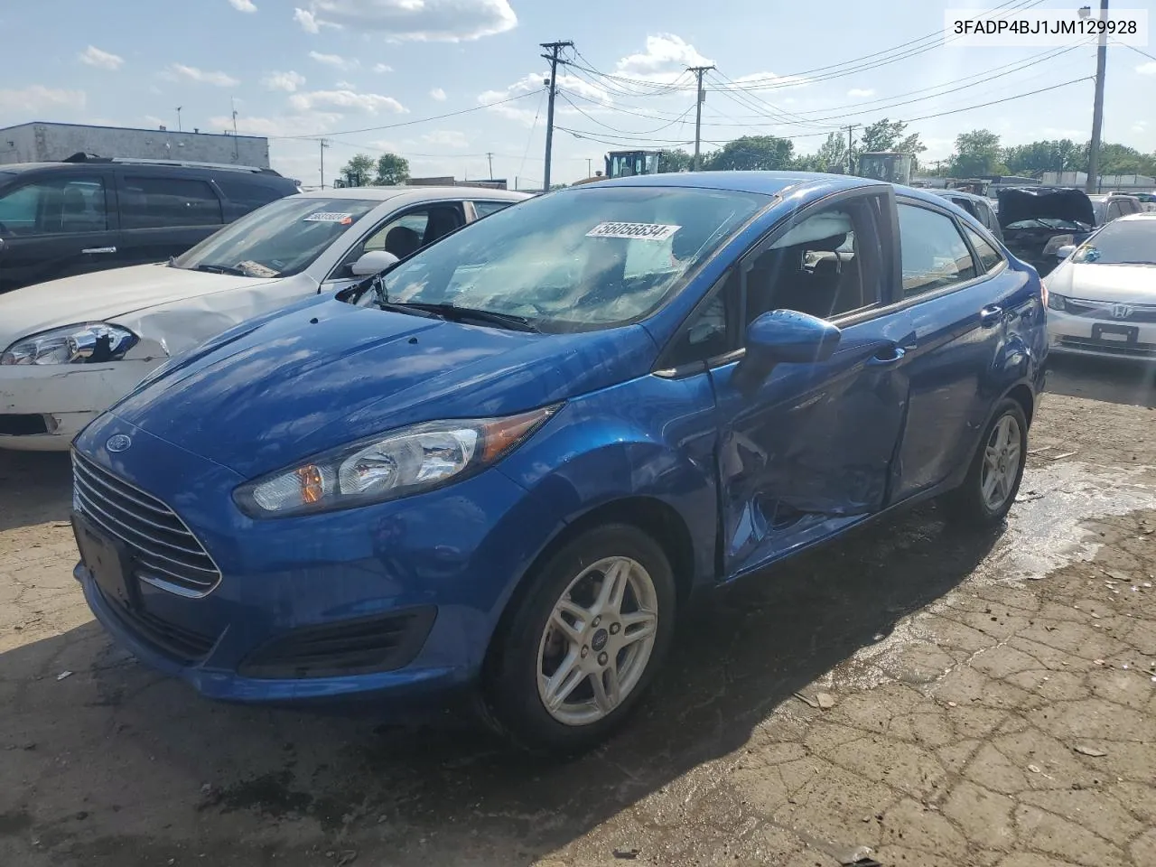 2018 Ford Fiesta Se VIN: 3FADP4BJ1JM129928 Lot: 56056634