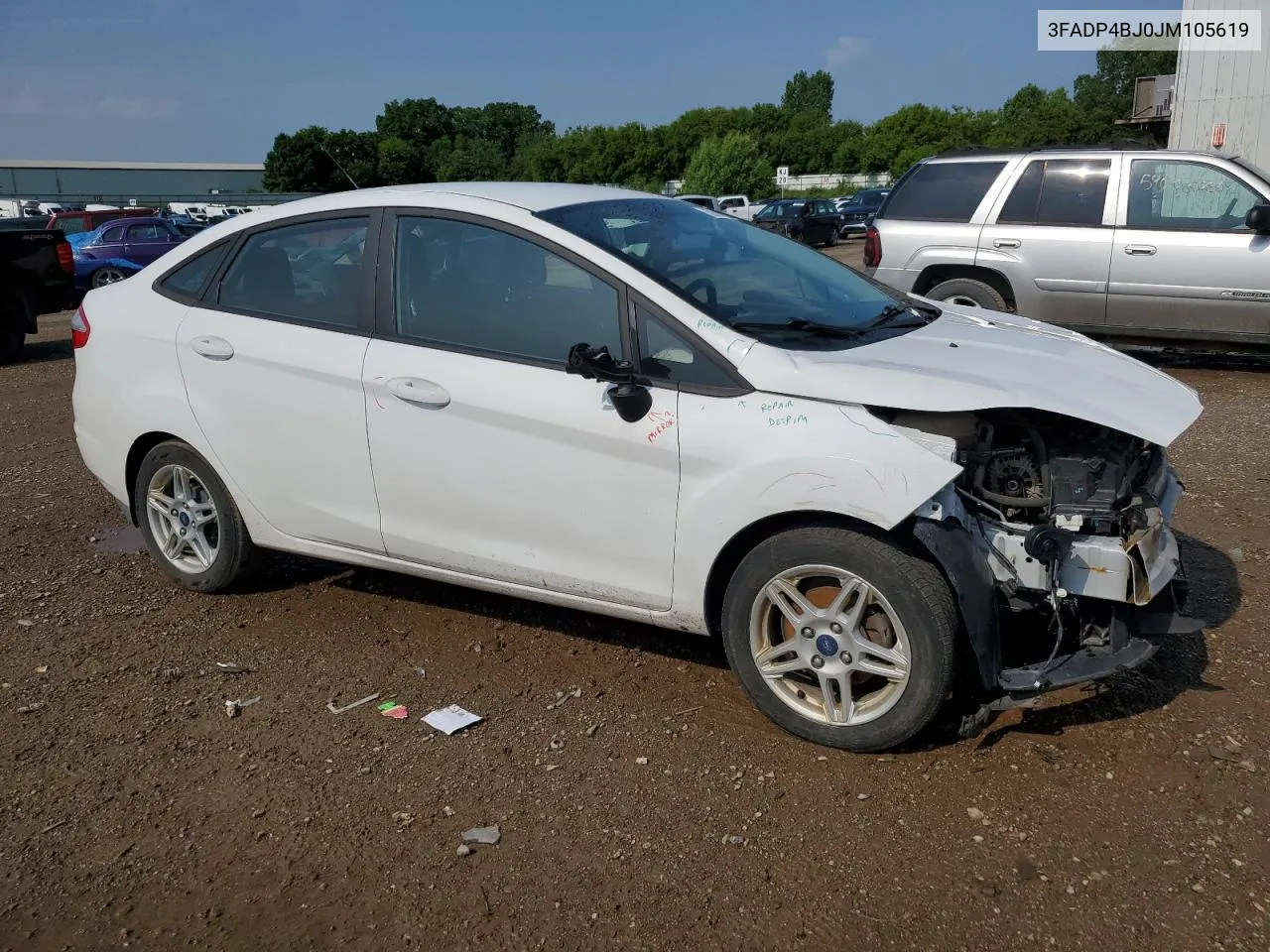 2018 Ford Fiesta Se VIN: 3FADP4BJ0JM105619 Lot: 59006684