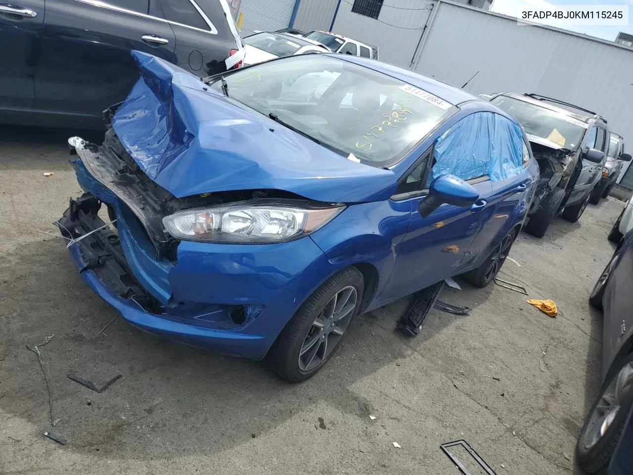 2019 Ford Fiesta Se VIN: 3FADP4BJ0KM115245 Lot: 51477084