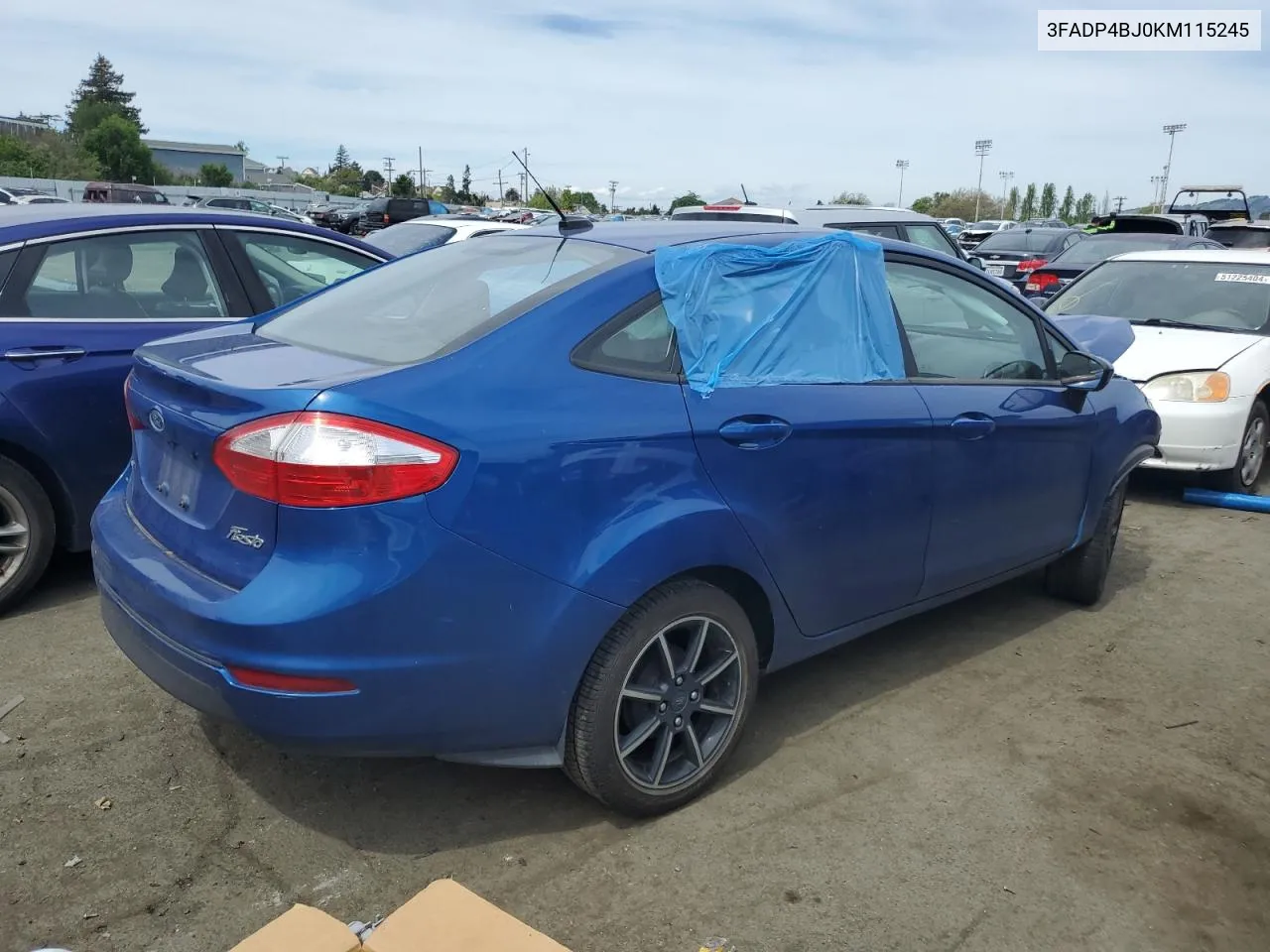 2019 Ford Fiesta Se VIN: 3FADP4BJ0KM115245 Lot: 51477084