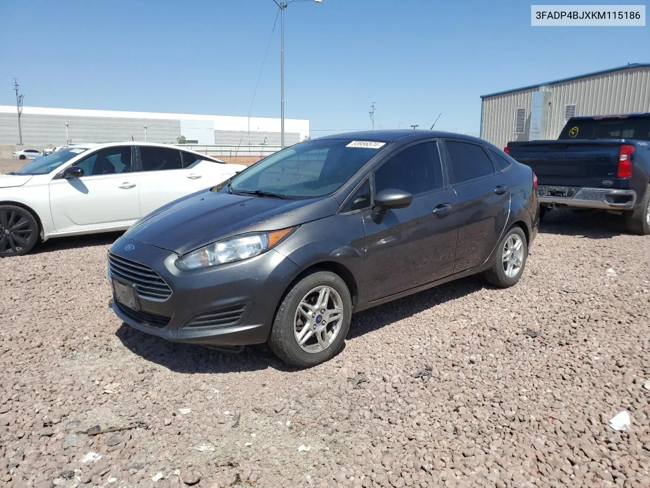 2019 Ford Fiesta Se VIN: 3FADP4BJXKM115186 Lot: 53956574