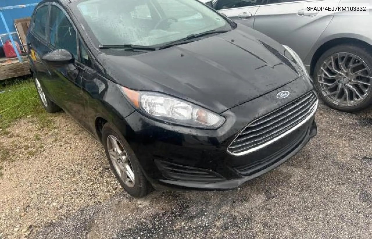 2019 Ford Fiesta Se VIN: 3FADP4EJ7KM103332 Lot: 54974214