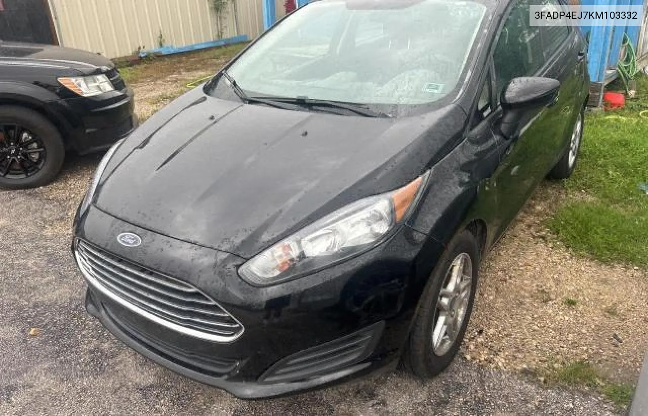 2019 Ford Fiesta Se VIN: 3FADP4EJ7KM103332 Lot: 54974214