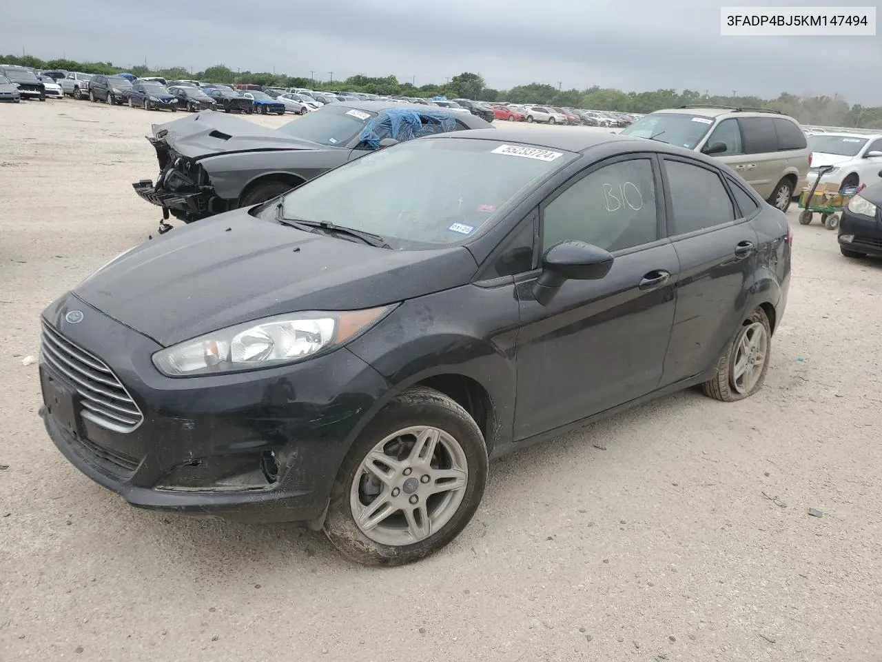 2019 Ford Fiesta Se VIN: 3FADP4BJ5KM147494 Lot: 55233724