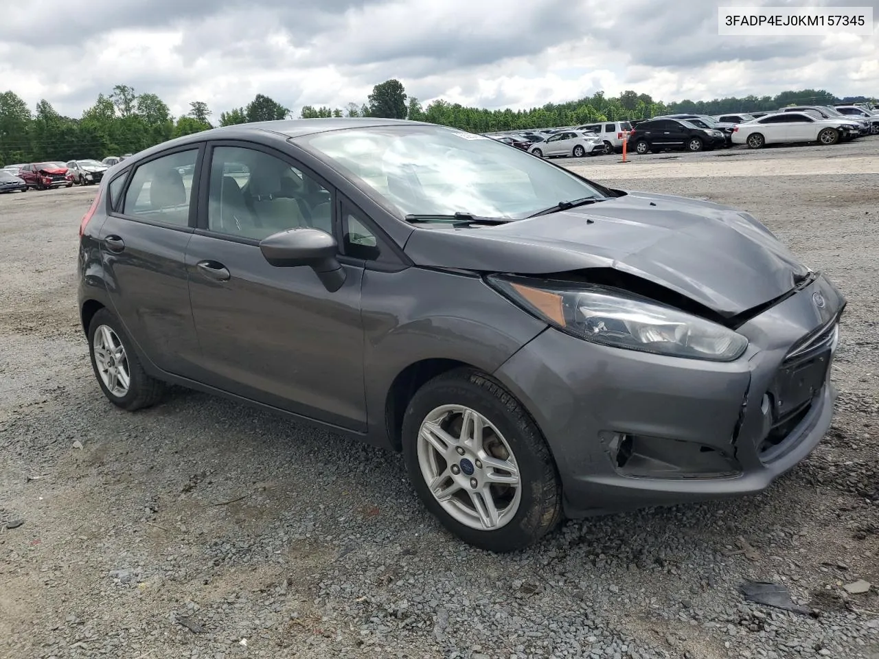 3FADP4EJ0KM157345 2019 Ford Fiesta Se