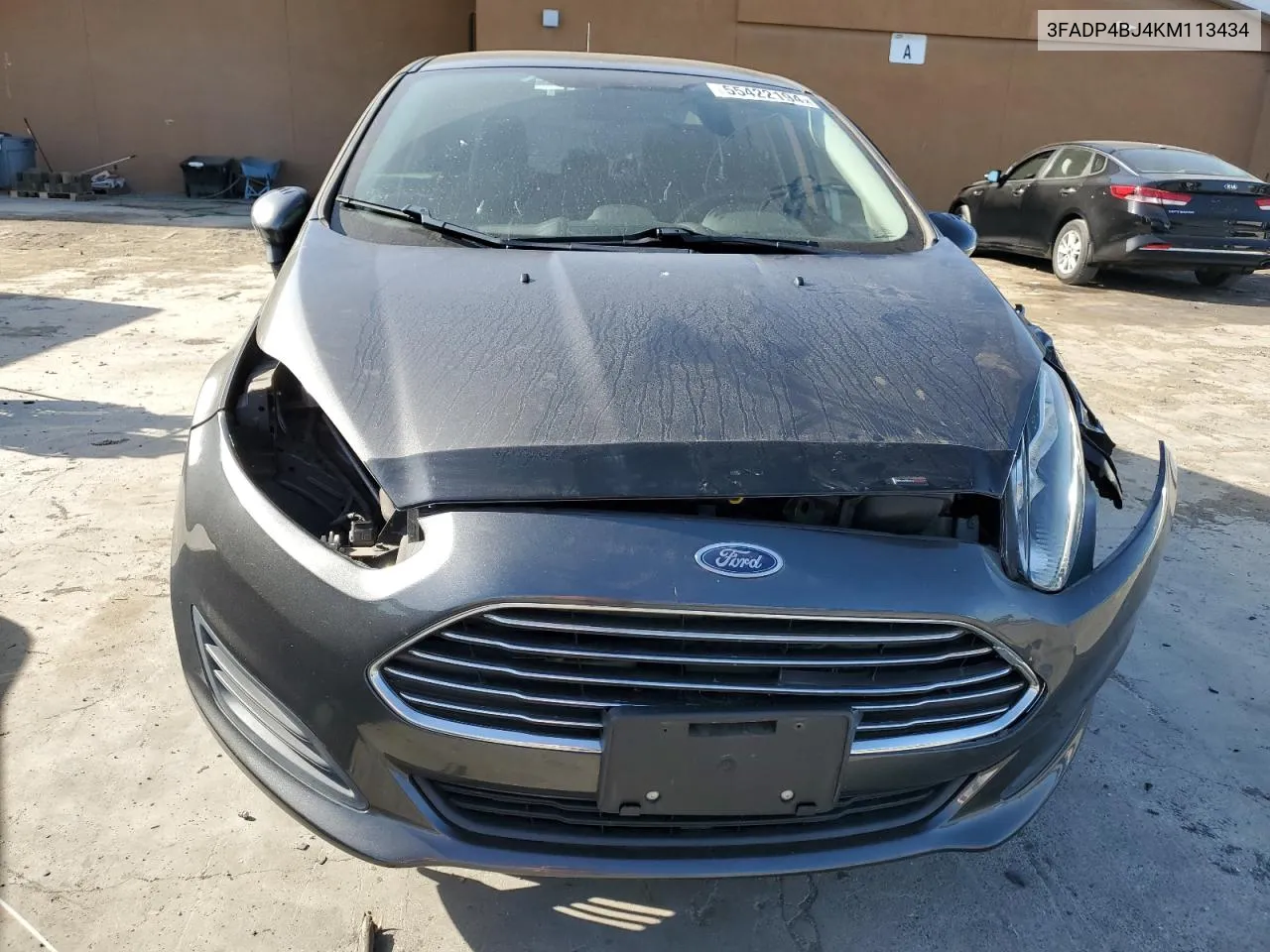 2019 Ford Fiesta Se VIN: 3FADP4BJ4KM113434 Lot: 55422194