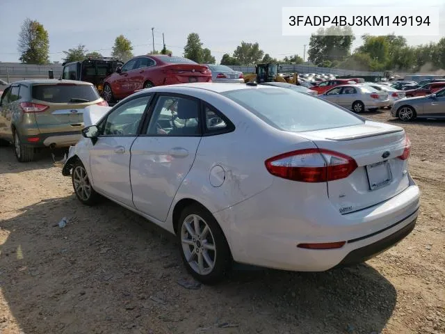 3FADP4BJ3KM149194 2019 Ford Fiesta Se