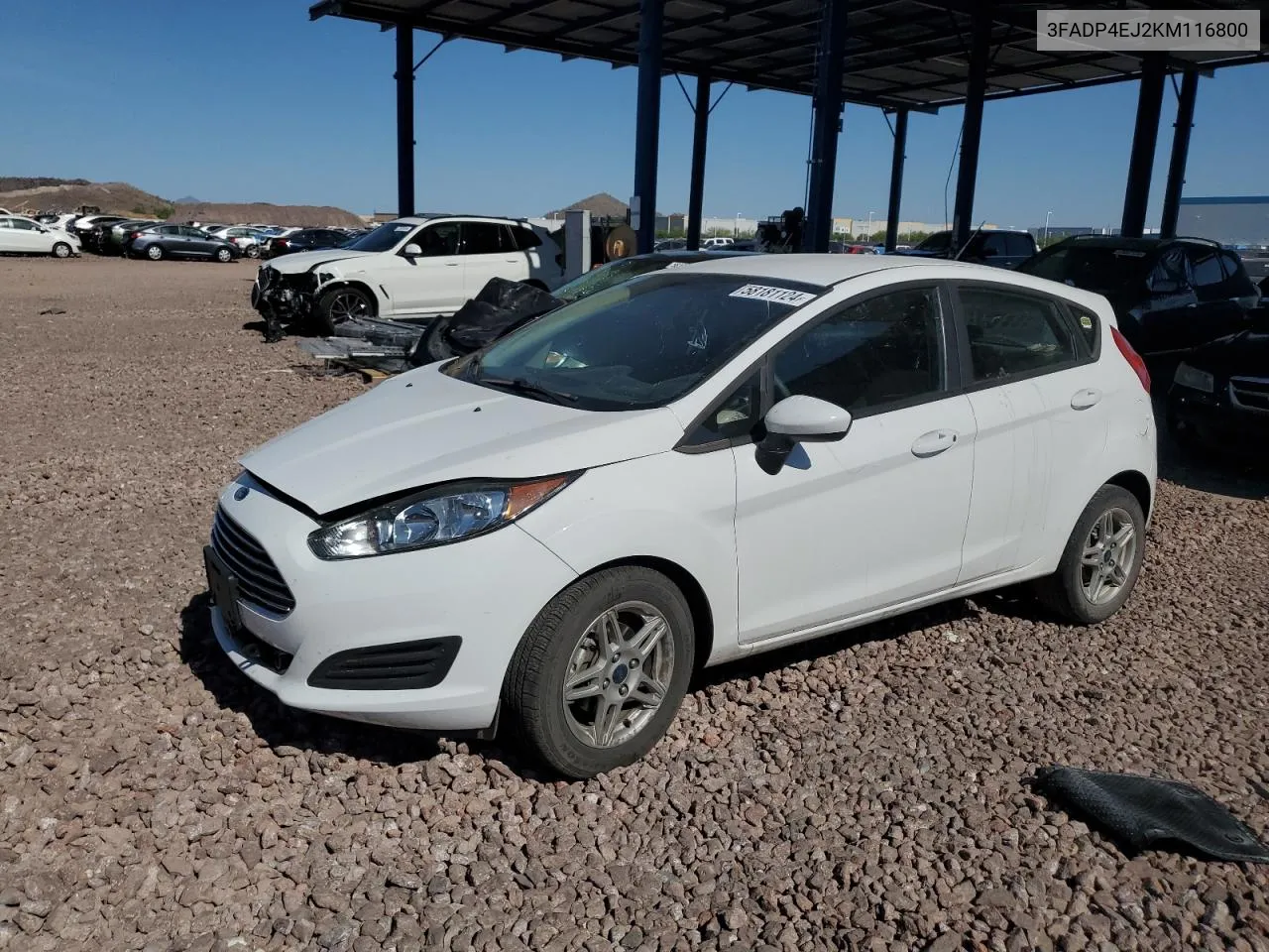 2019 Ford Fiesta Se VIN: 3FADP4EJ2KM116800 Lot: 58181124