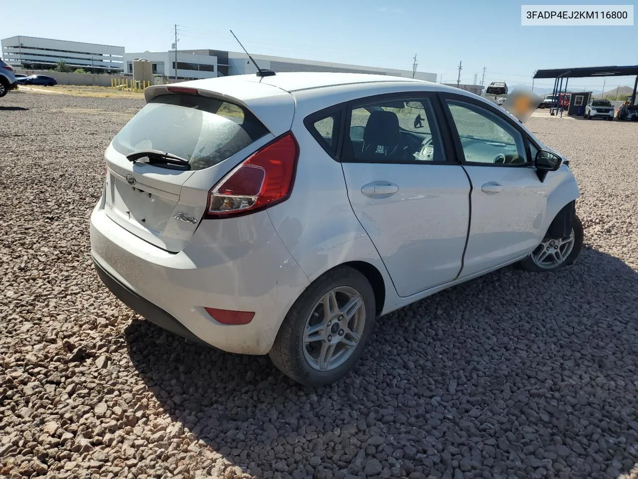 3FADP4EJ2KM116800 2019 Ford Fiesta Se