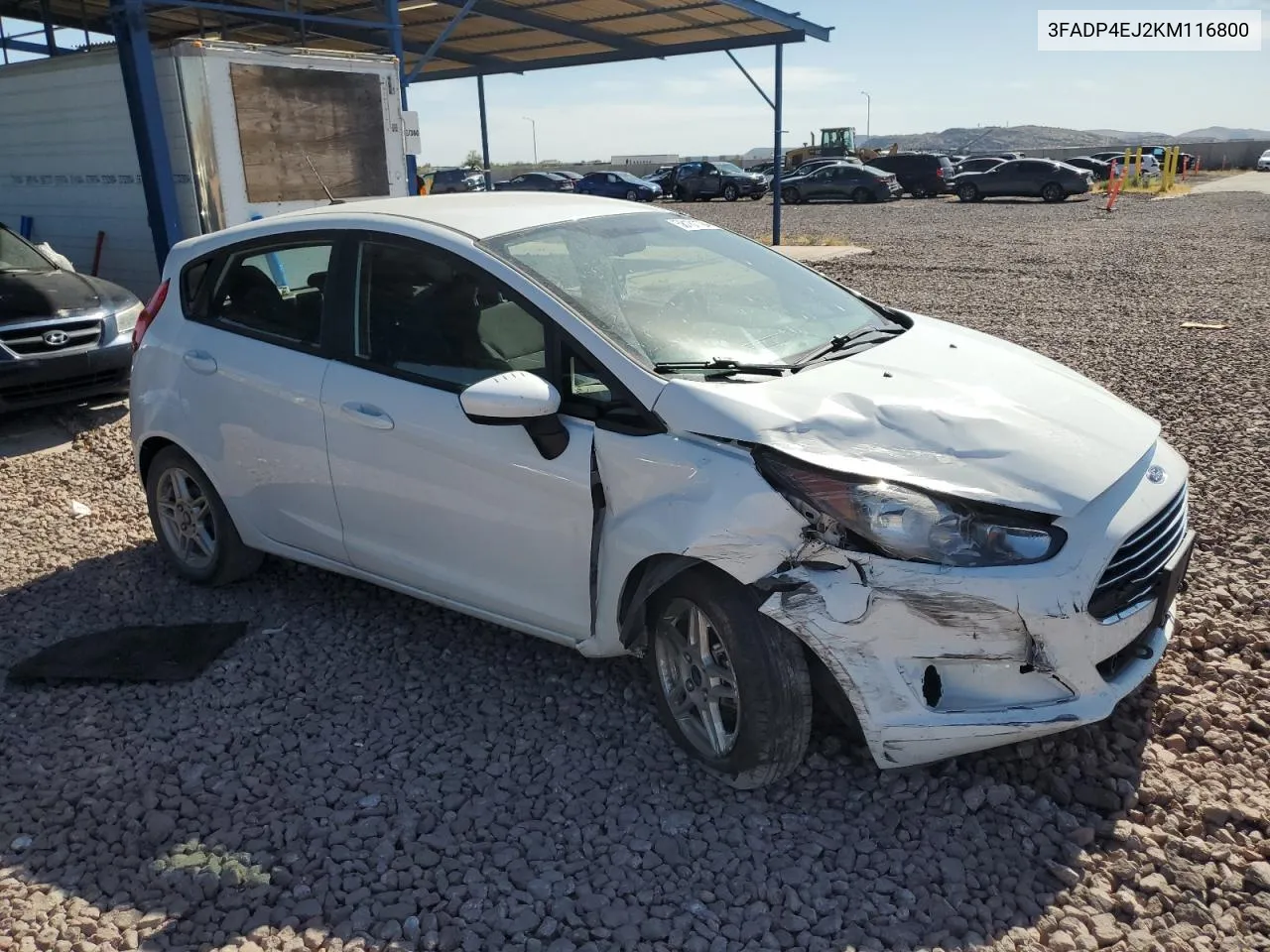 3FADP4EJ2KM116800 2019 Ford Fiesta Se