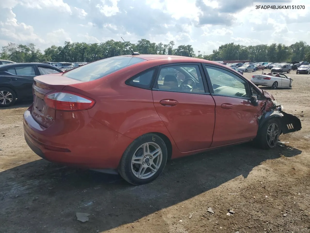 2019 Ford Fiesta Se VIN: 3FADP4BJ6KM151070 Lot: 58877664