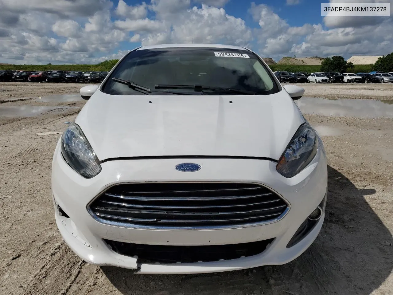 2019 Ford Fiesta Se VIN: 3FADP4BJ4KM137278 Lot: 59428724