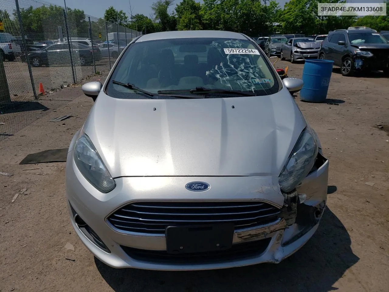 2019 Ford Fiesta Se VIN: 3FADP4EJ7KM133608 Lot: 59722294