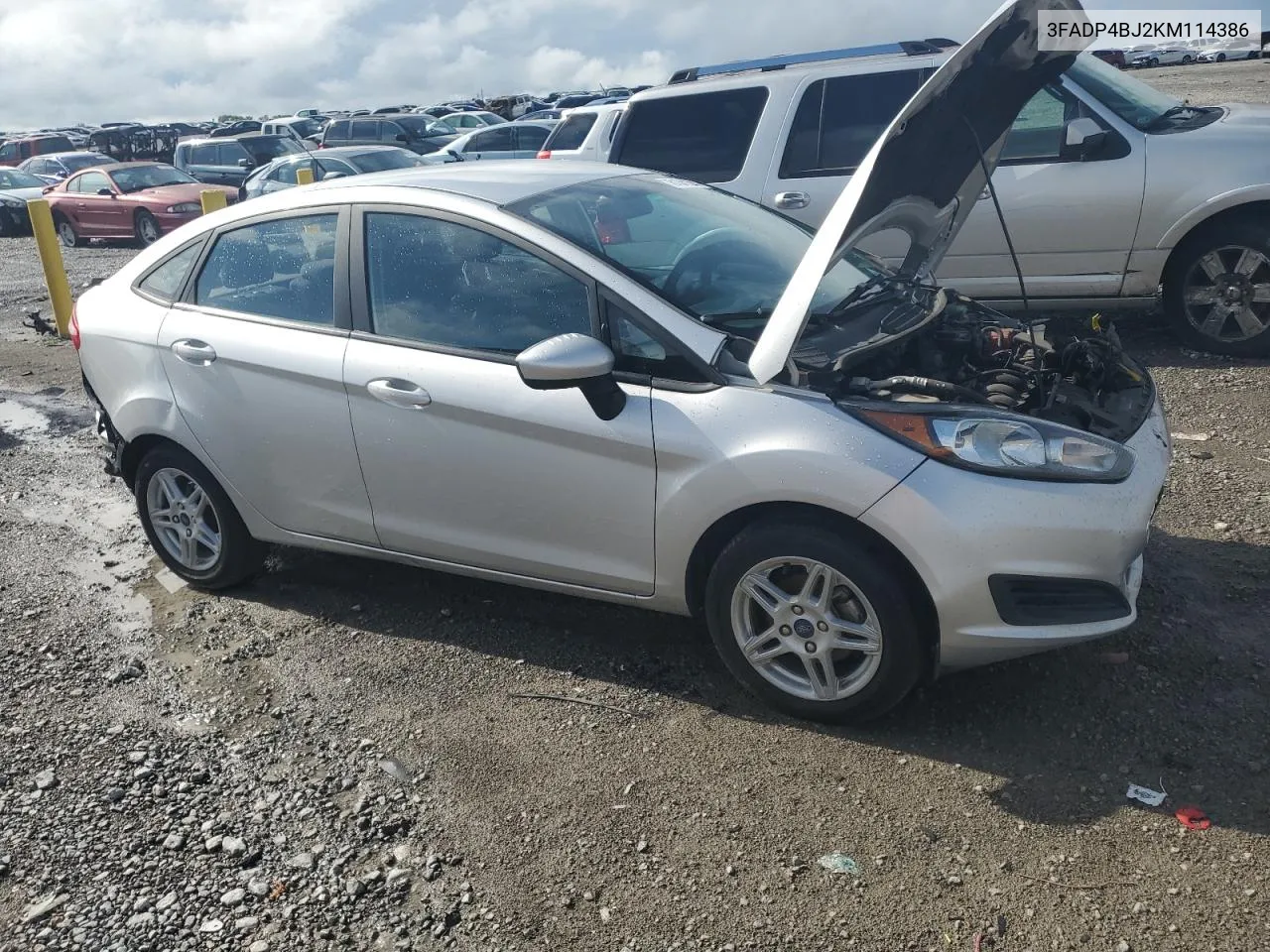 2019 Ford Fiesta Se VIN: 3FADP4BJ2KM114386 Lot: 61041544