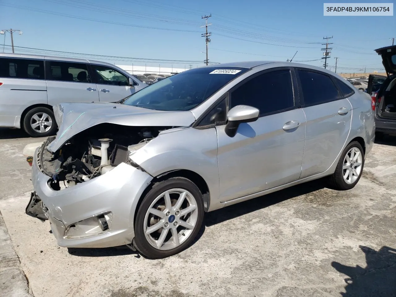 2019 Ford Fiesta Se VIN: 3FADP4BJ9KM106754 Lot: 61695024