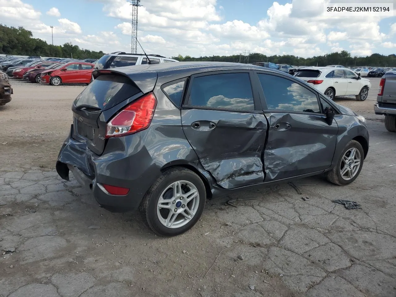 2019 Ford Fiesta Se VIN: 3FADP4EJ2KM152194 Lot: 69996344