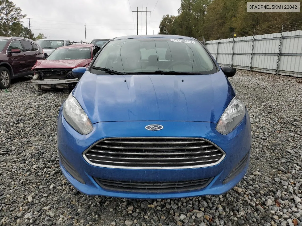 2019 Ford Fiesta Se VIN: 3FADP4EJ5KM120842 Lot: 77130433