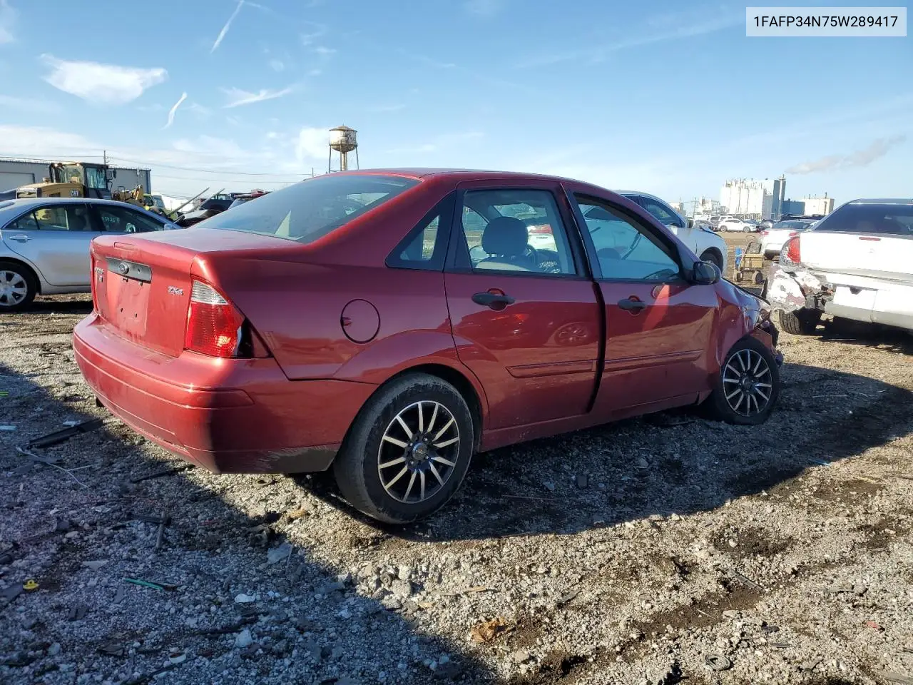 1FAFP34N75W289417 2005 Ford Focus Zx4
