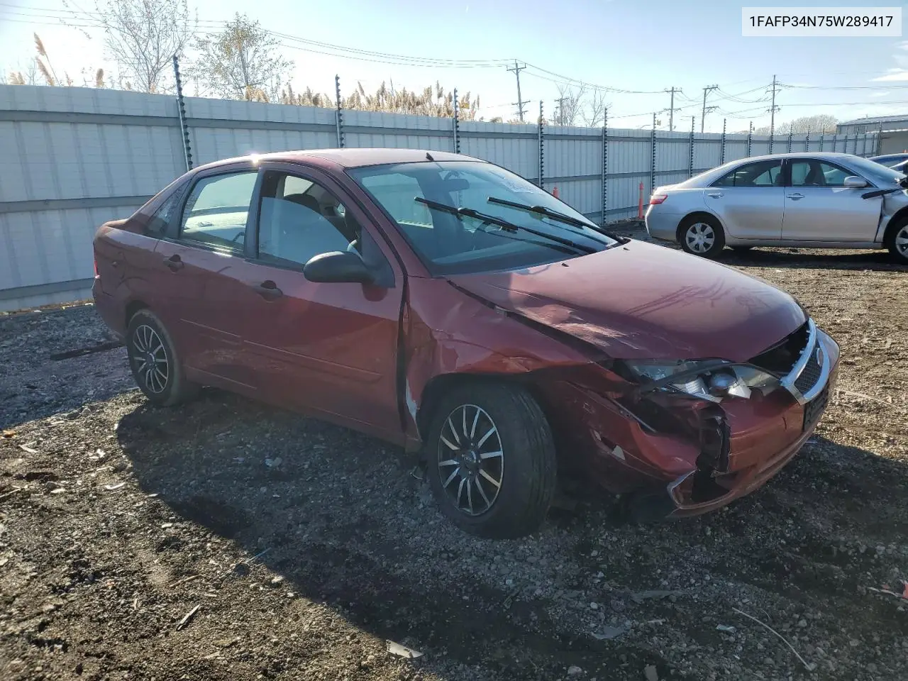 1FAFP34N75W289417 2005 Ford Focus Zx4