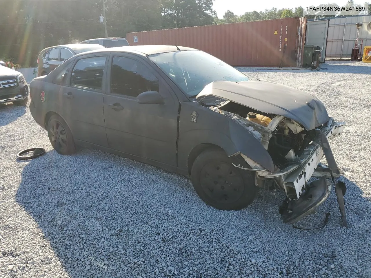 2006 Ford Focus Zx4 VIN: 1FAFP34N36W241589 Lot: 66399464