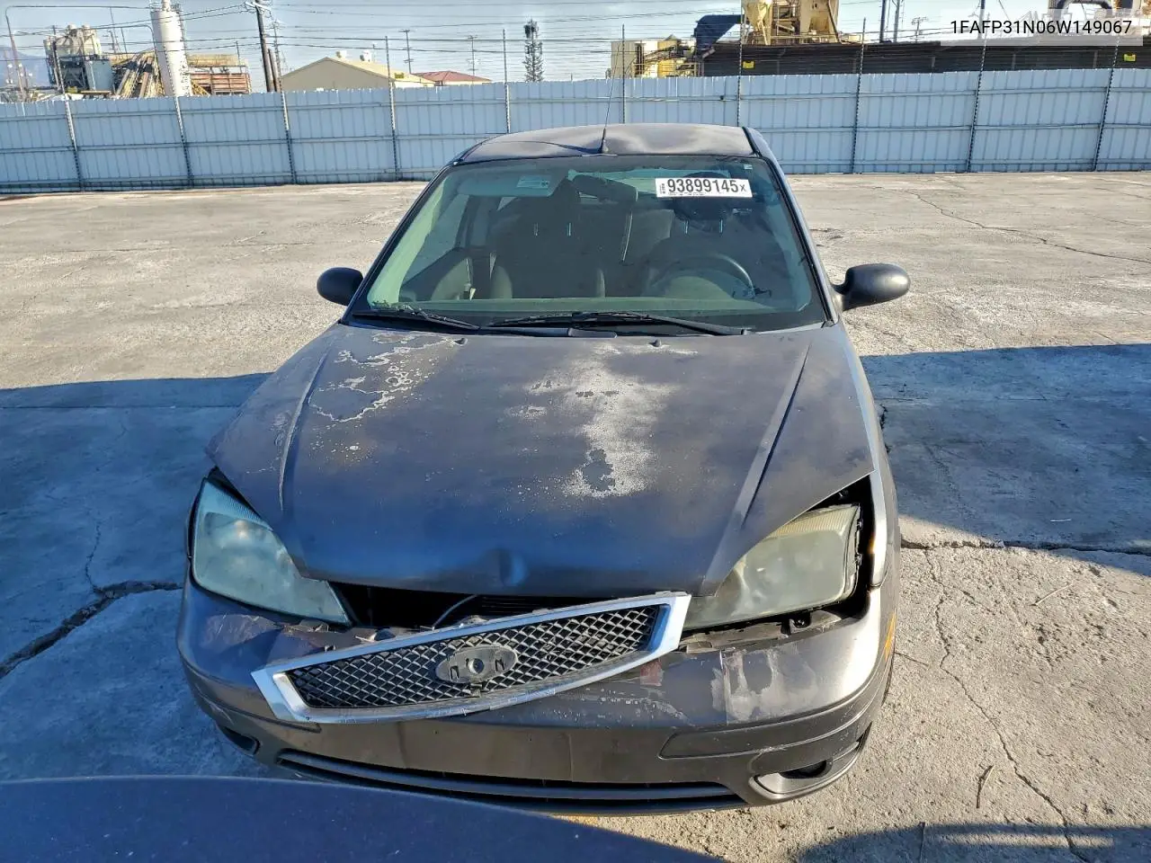 1FAFP31N06W149067 2006 Ford Focus Zx3