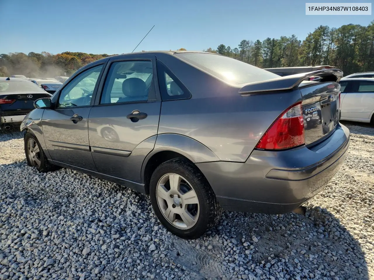 1FAHP34N87W108403 2007 Ford Focus Zx4