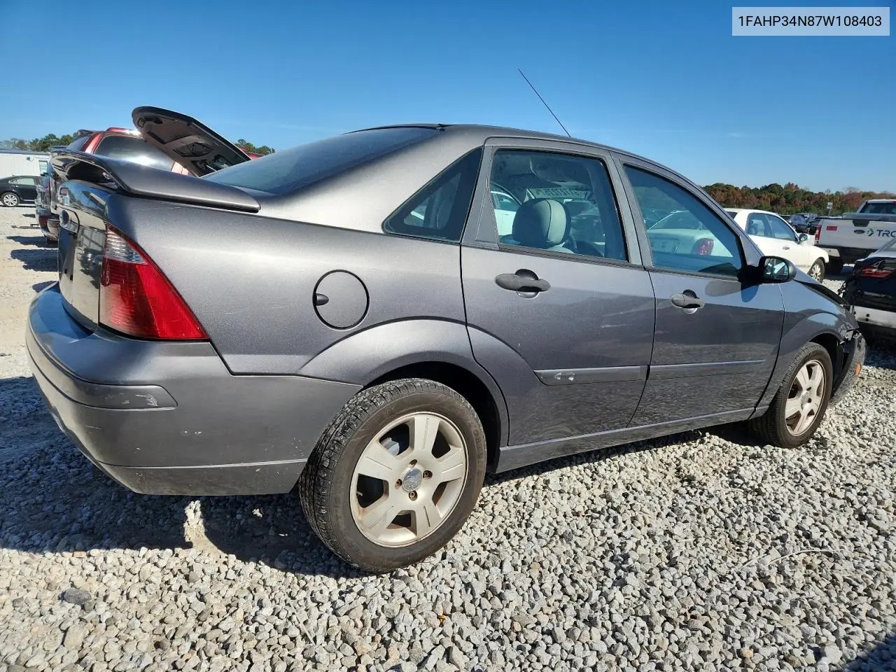 1FAHP34N87W108403 2007 Ford Focus Zx4