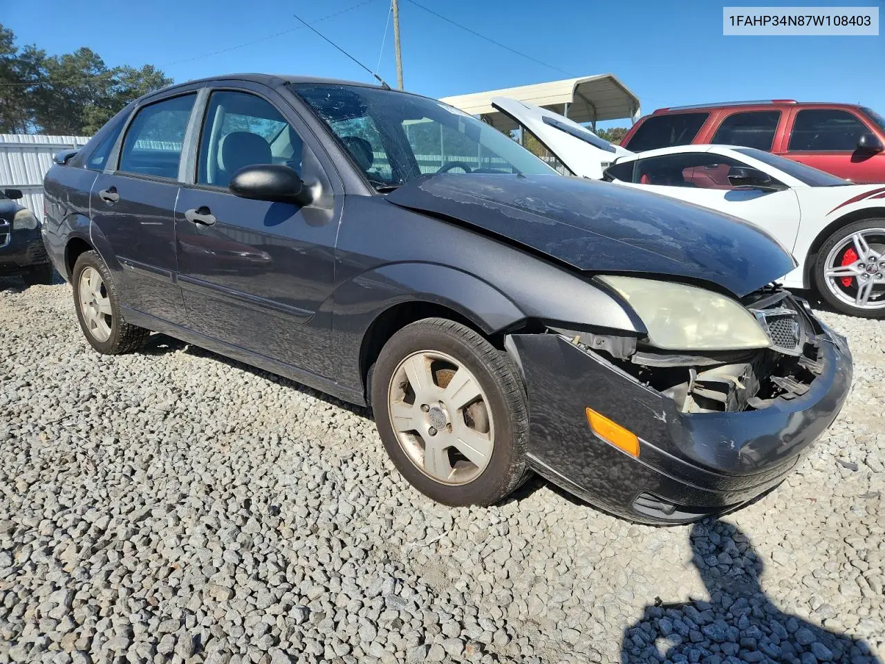 1FAHP34N87W108403 2007 Ford Focus Zx4