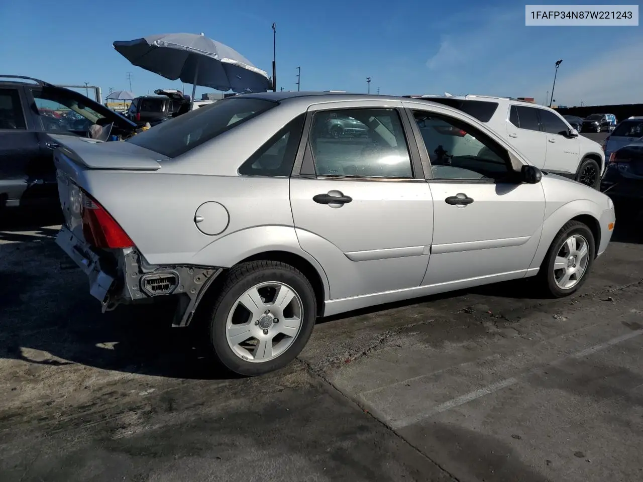 1FAFP34N87W221243 2007 Ford Focus Zx4