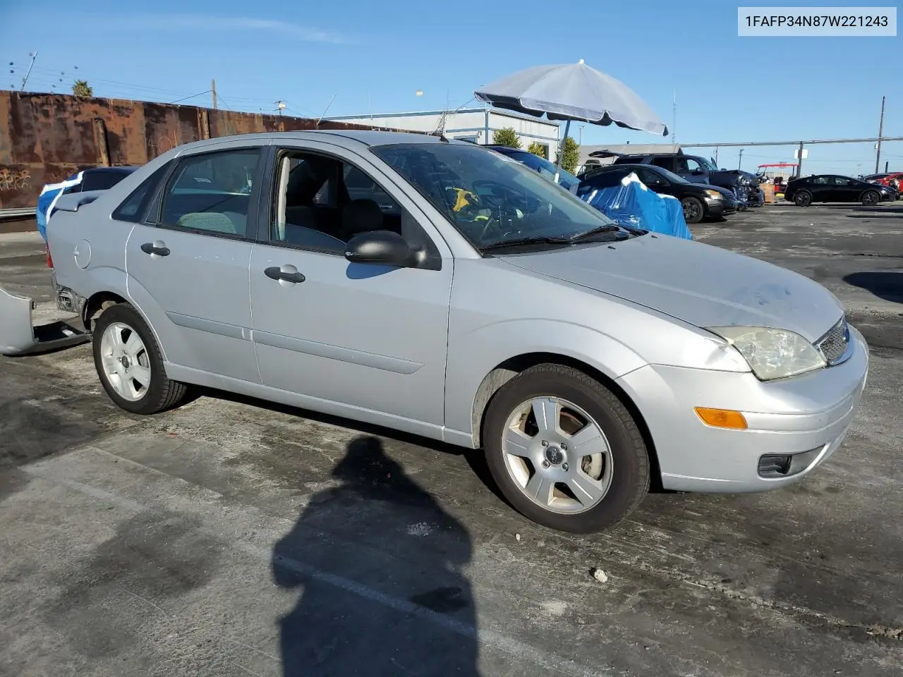 1FAFP34N87W221243 2007 Ford Focus Zx4