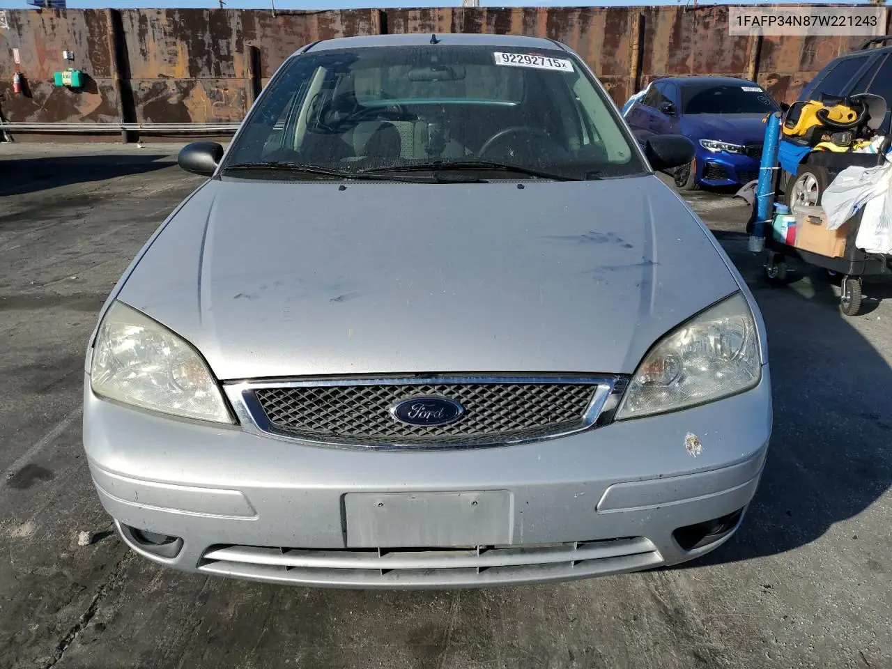 1FAFP34N87W221243 2007 Ford Focus Zx4