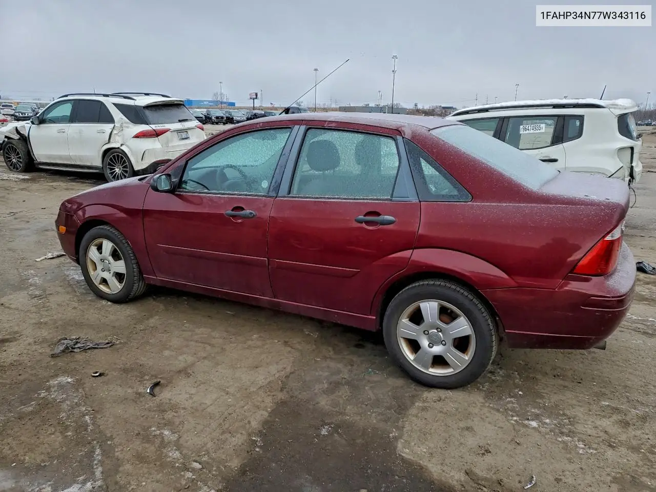 1FAHP34N77W343116 2007 Ford Focus Zx4
