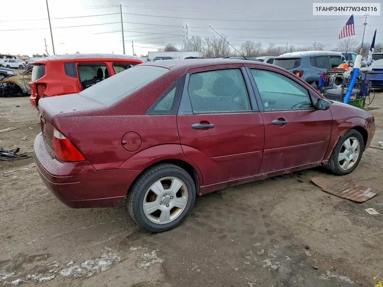 1FAHP34N77W343116 2007 Ford Focus Zx4