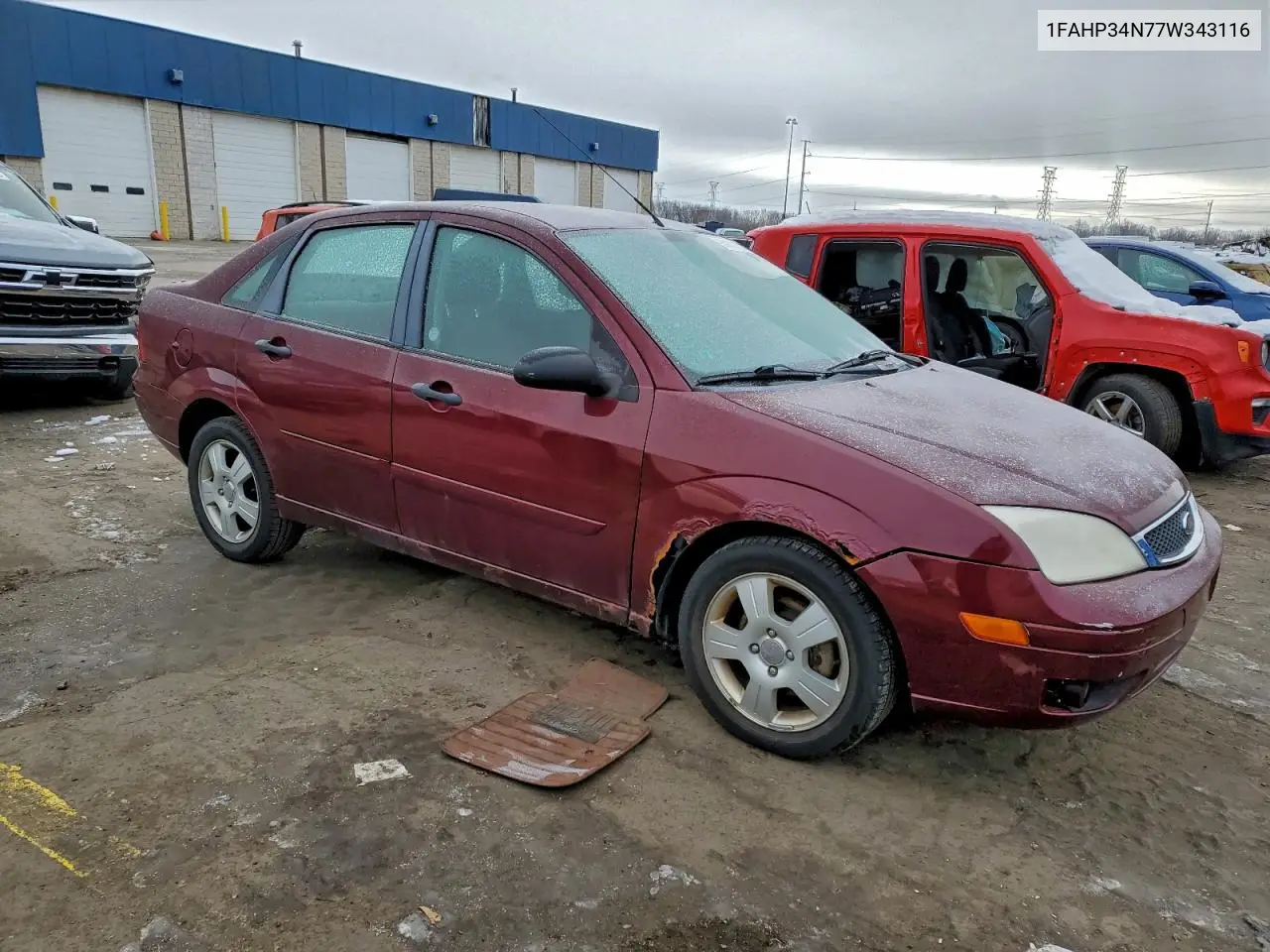 1FAHP34N77W343116 2007 Ford Focus Zx4