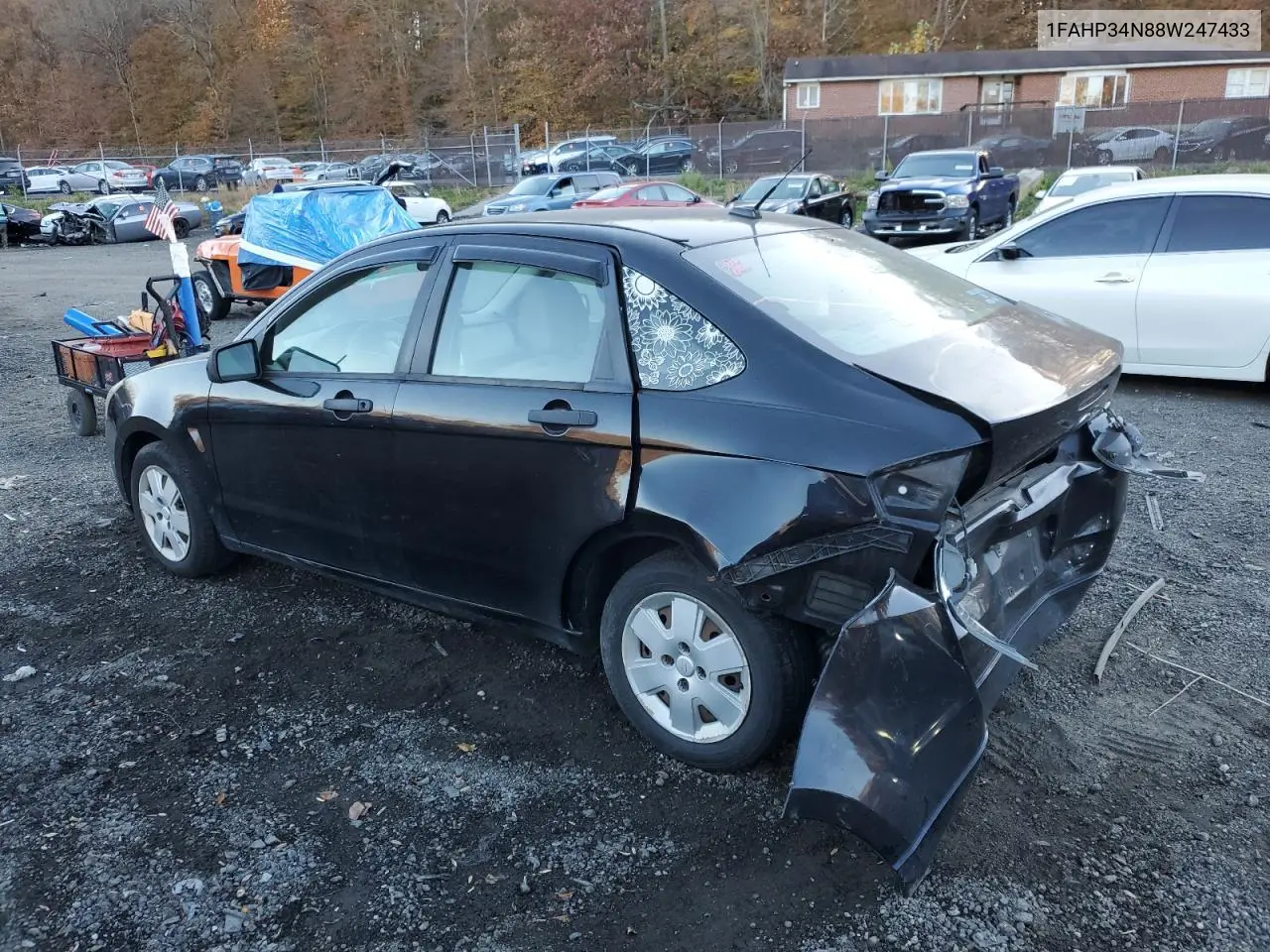 1FAHP34N88W247433 2008 Ford Focus S/Se