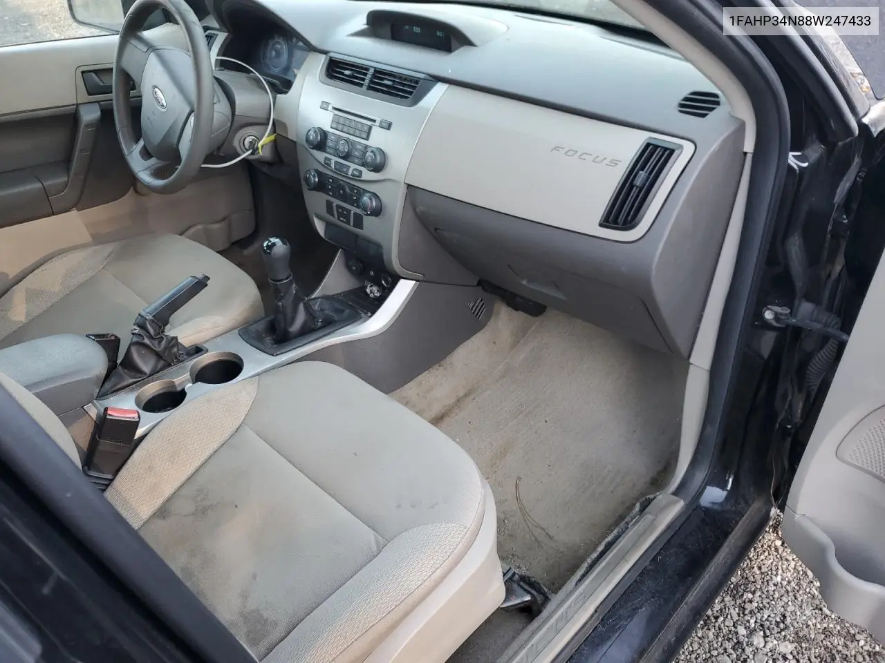 1FAHP34N88W247433 2008 Ford Focus S/Se
