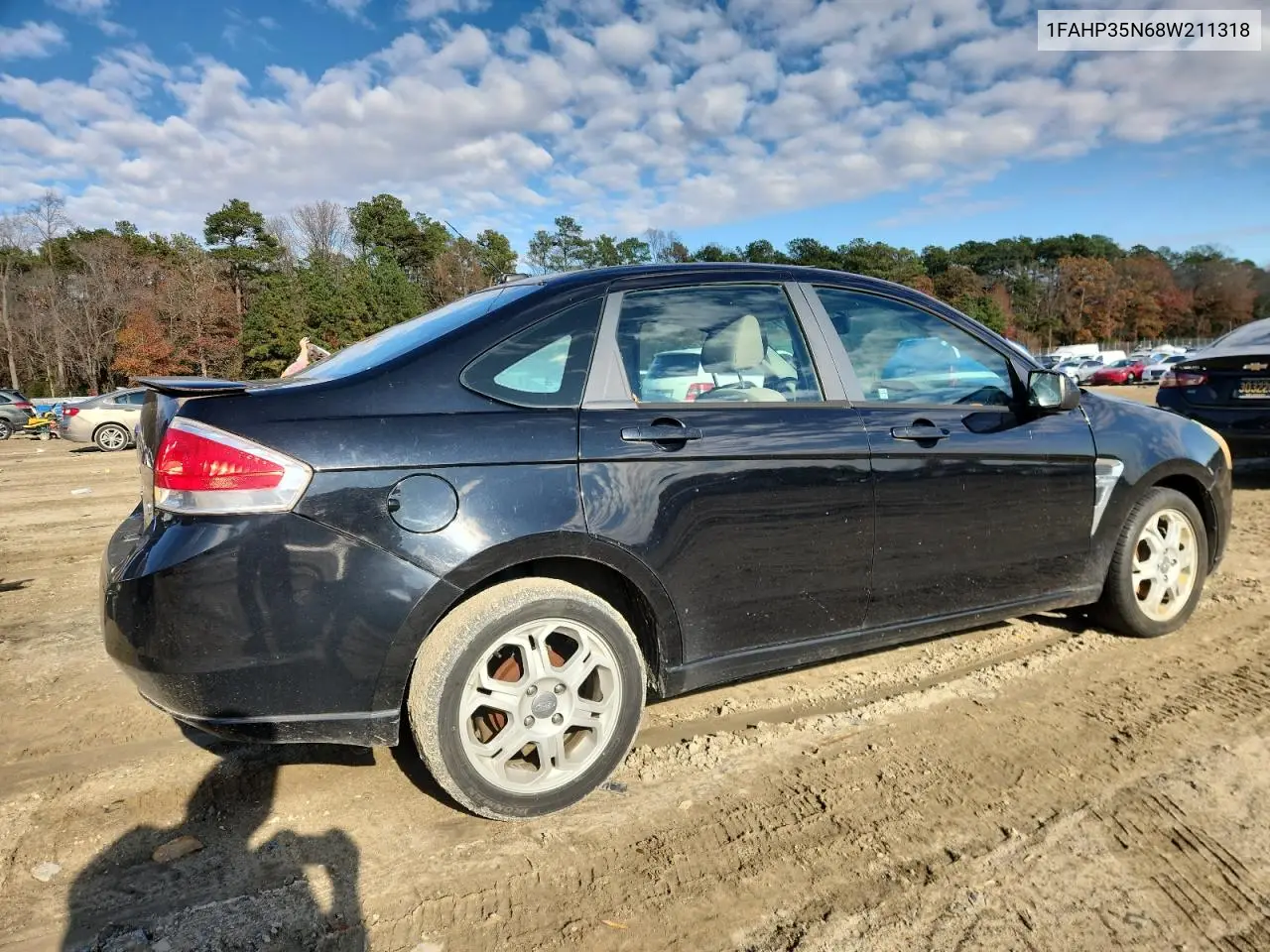 1FAHP35N68W211318 2008 Ford Focus Se