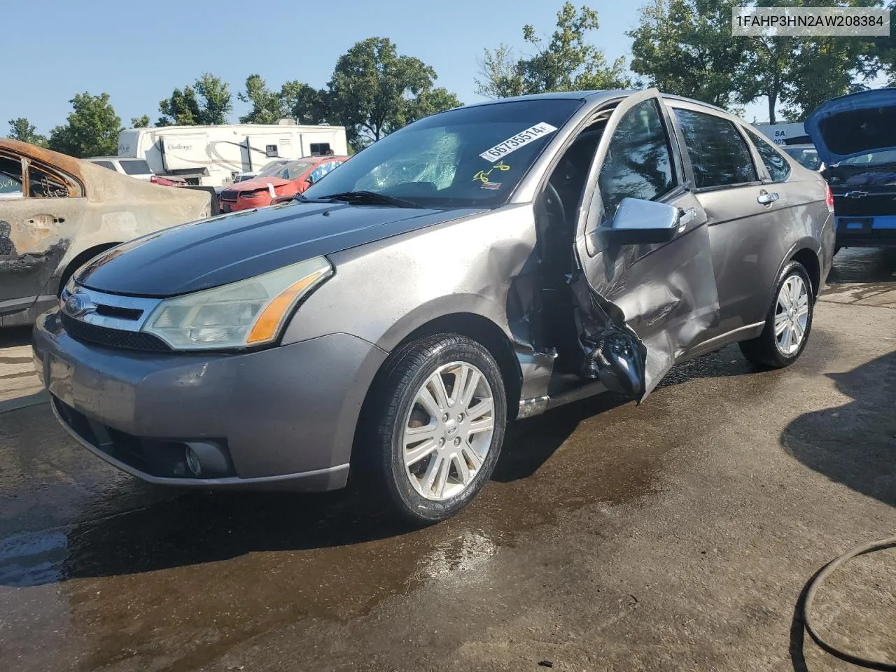 2010 Ford Focus Sel VIN: 1FAHP3HN2AW208384 Lot: 66735514