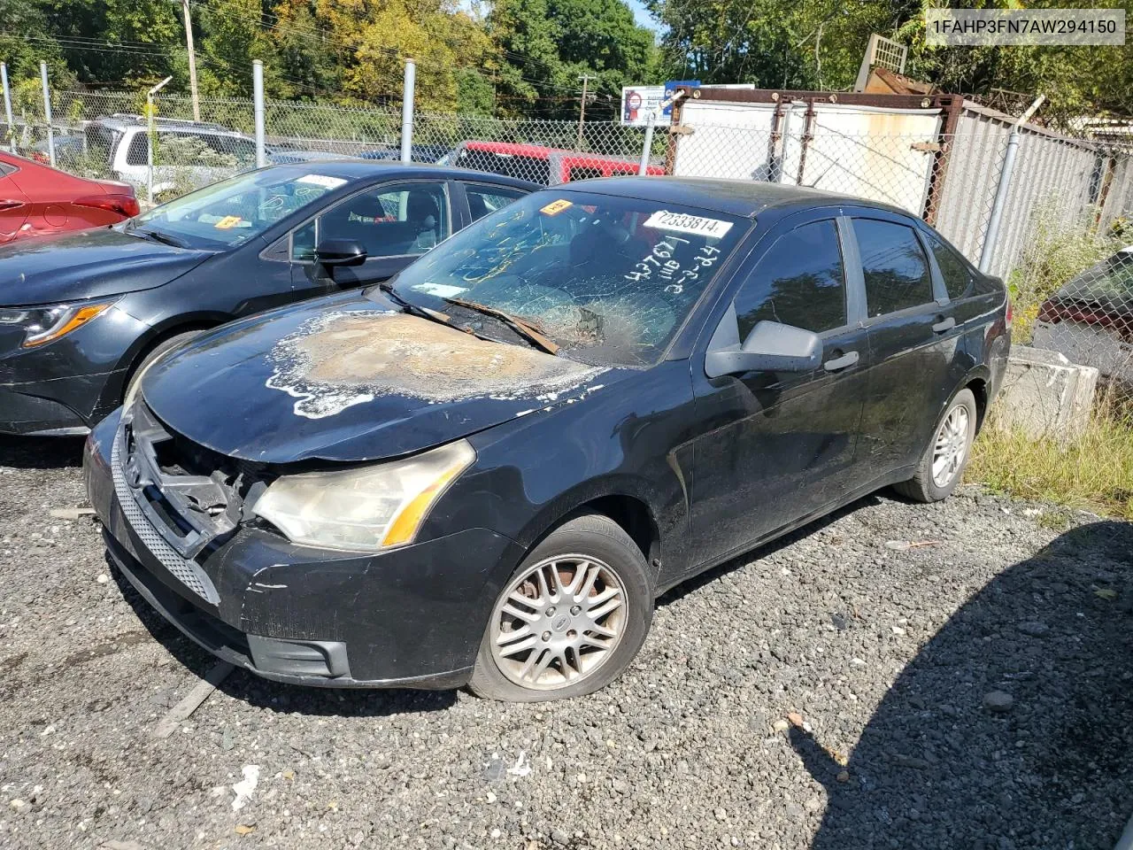 2010 Ford Focus Se VIN: 1FAHP3FN7AW294150 Lot: 72333814