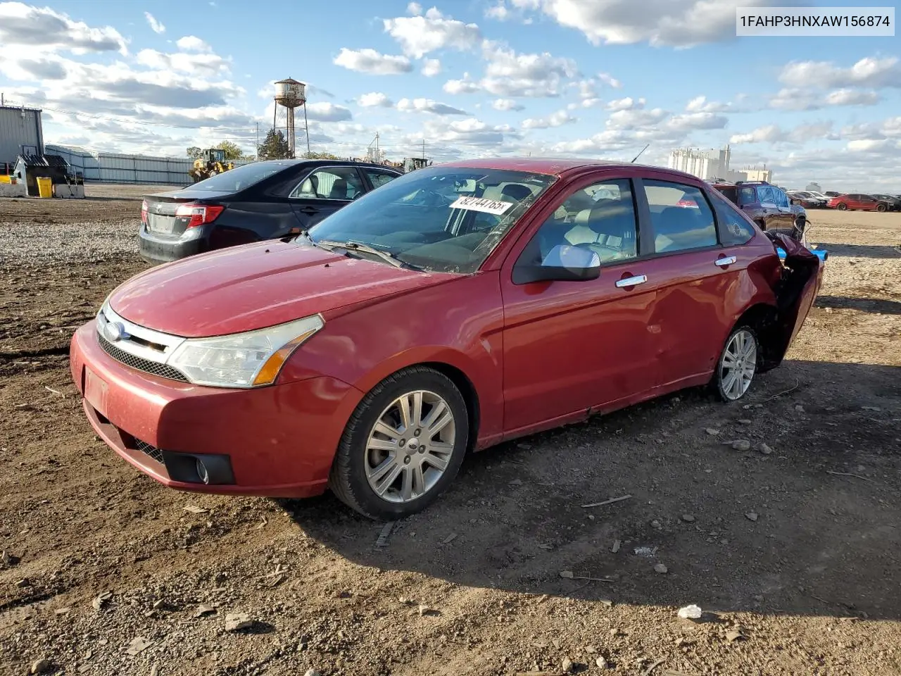 1FAHP3HNXAW156874 2010 Ford Focus Sel