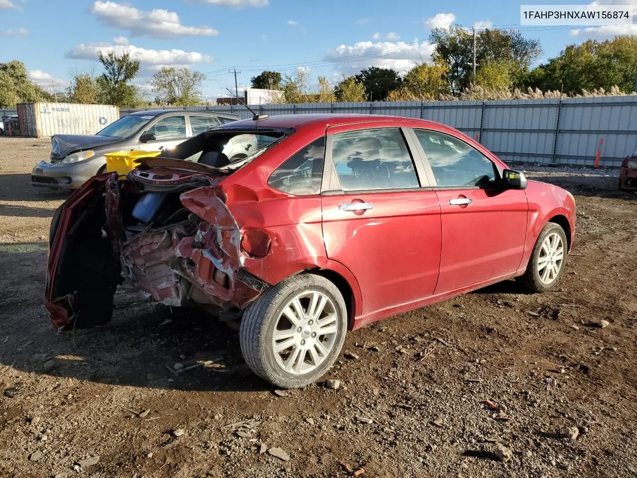 1FAHP3HNXAW156874 2010 Ford Focus Sel