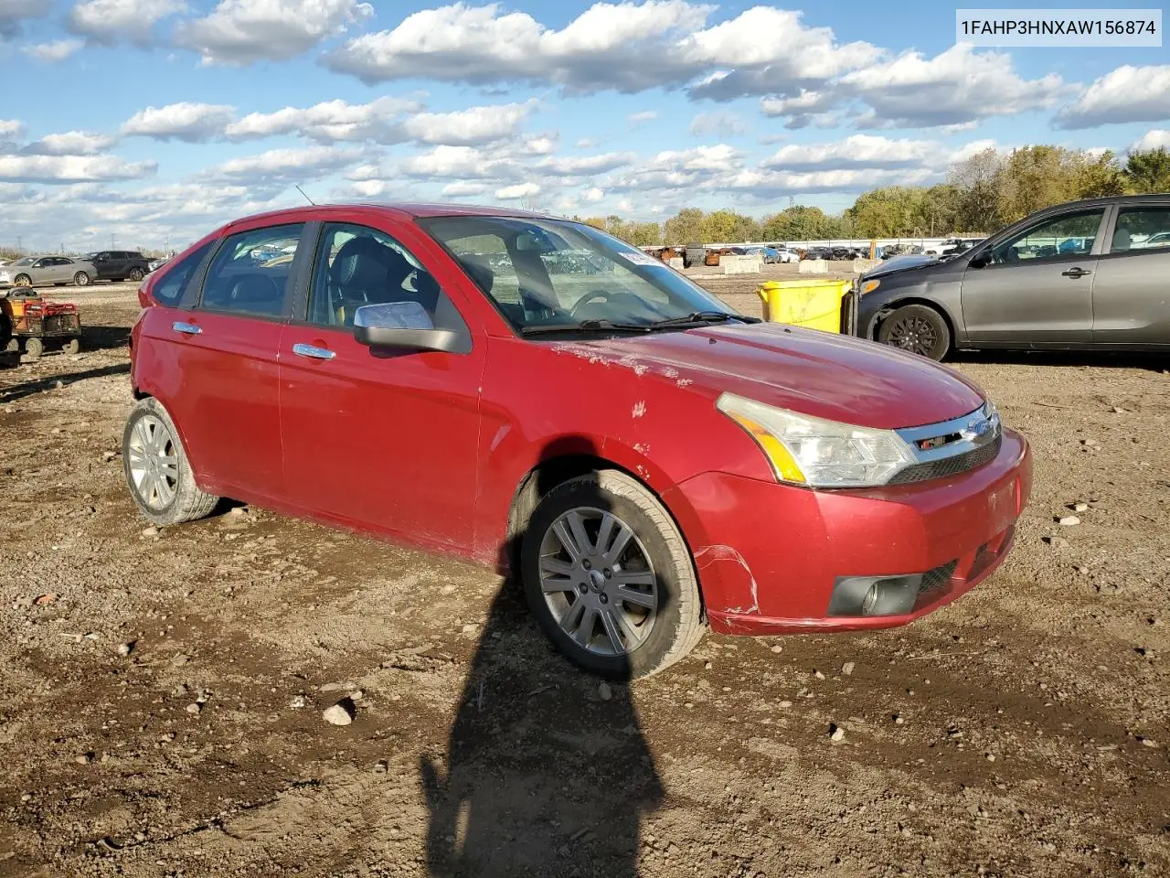 1FAHP3HNXAW156874 2010 Ford Focus Sel