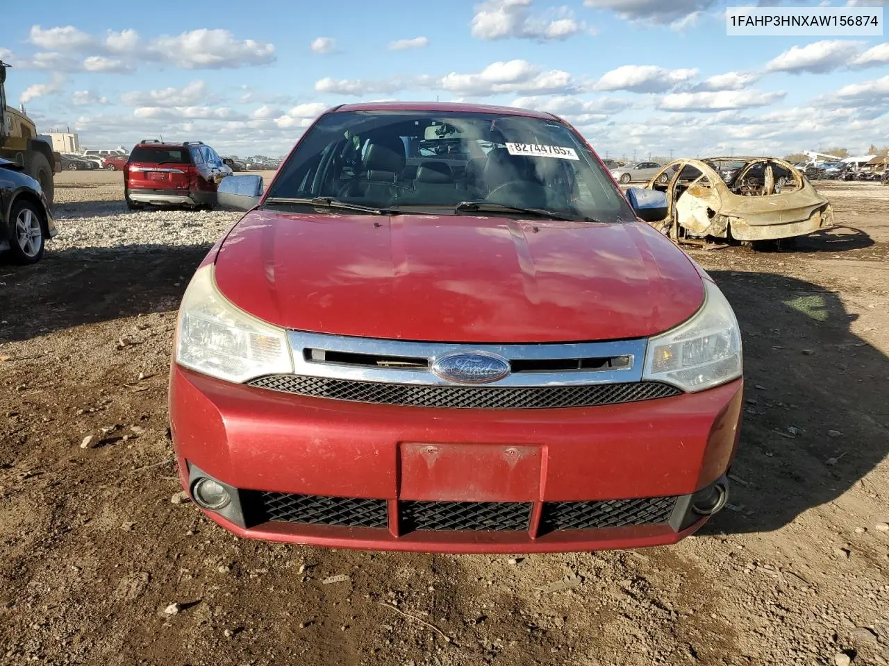 1FAHP3HNXAW156874 2010 Ford Focus Sel