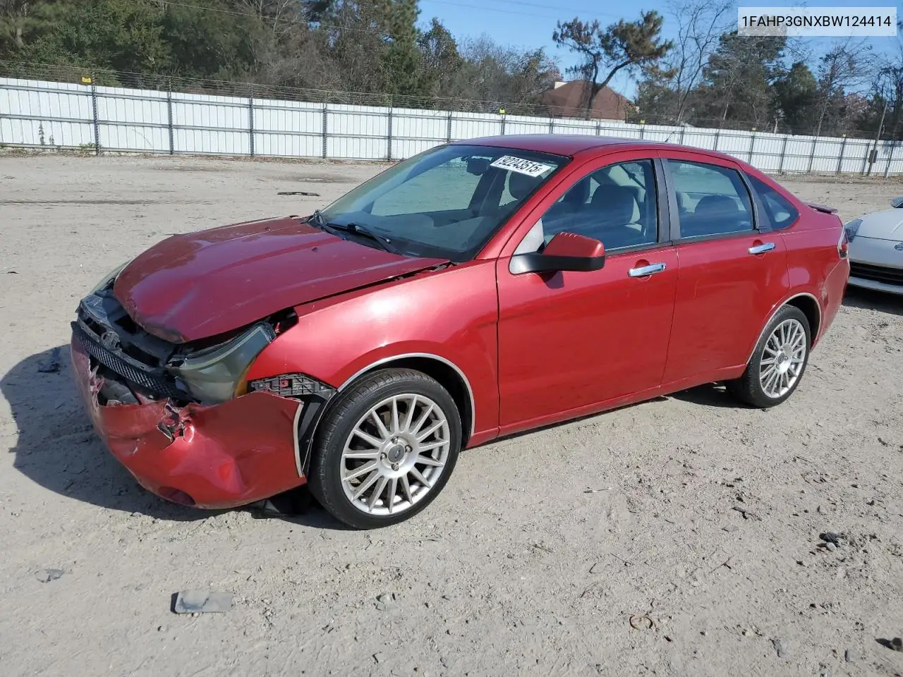 1FAHP3GNXBW124414 2011 Ford Focus Ses