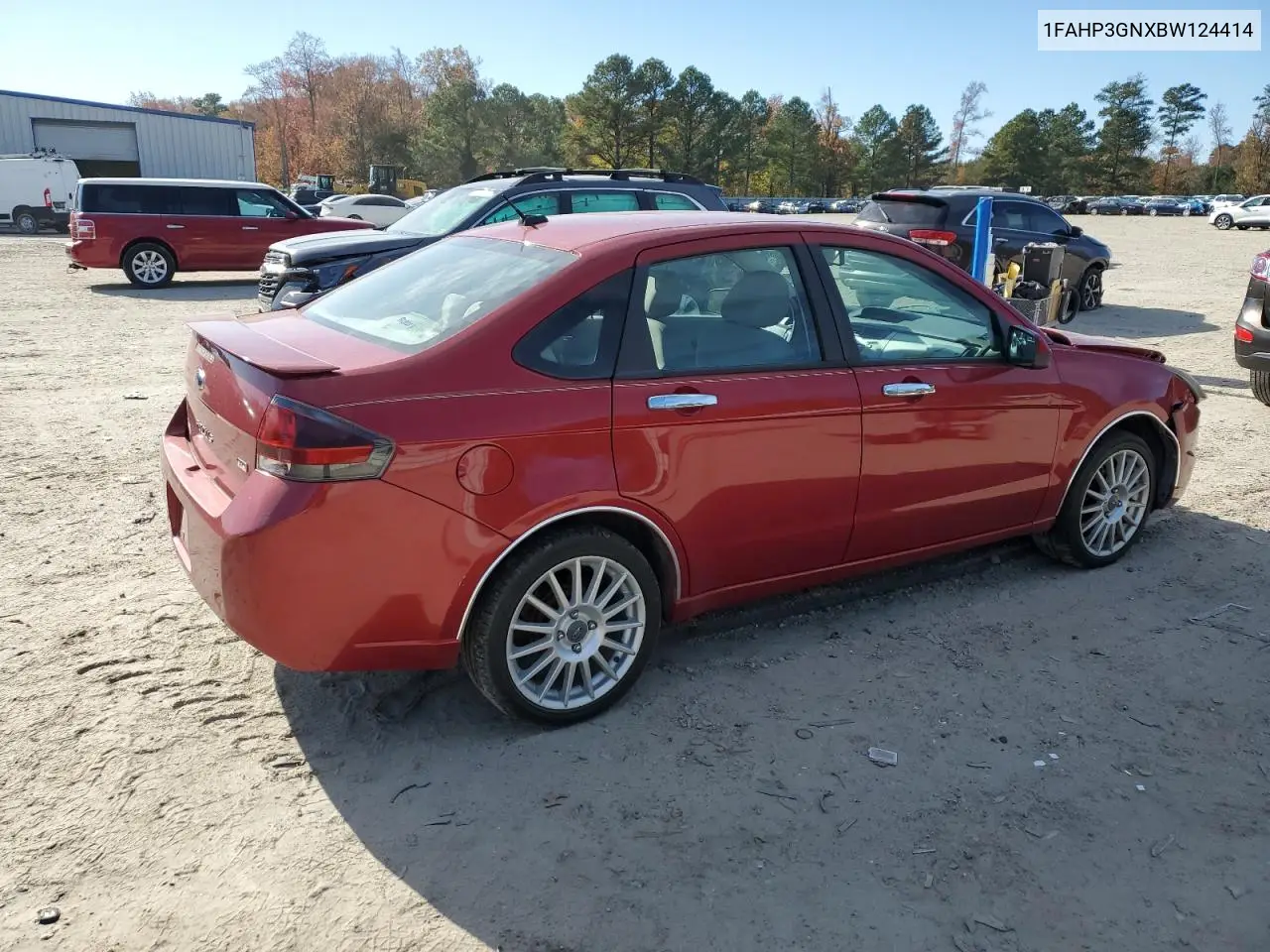 1FAHP3GNXBW124414 2011 Ford Focus Ses