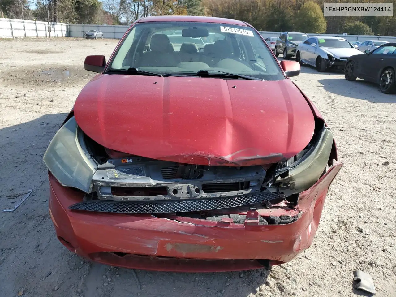 1FAHP3GNXBW124414 2011 Ford Focus Ses
