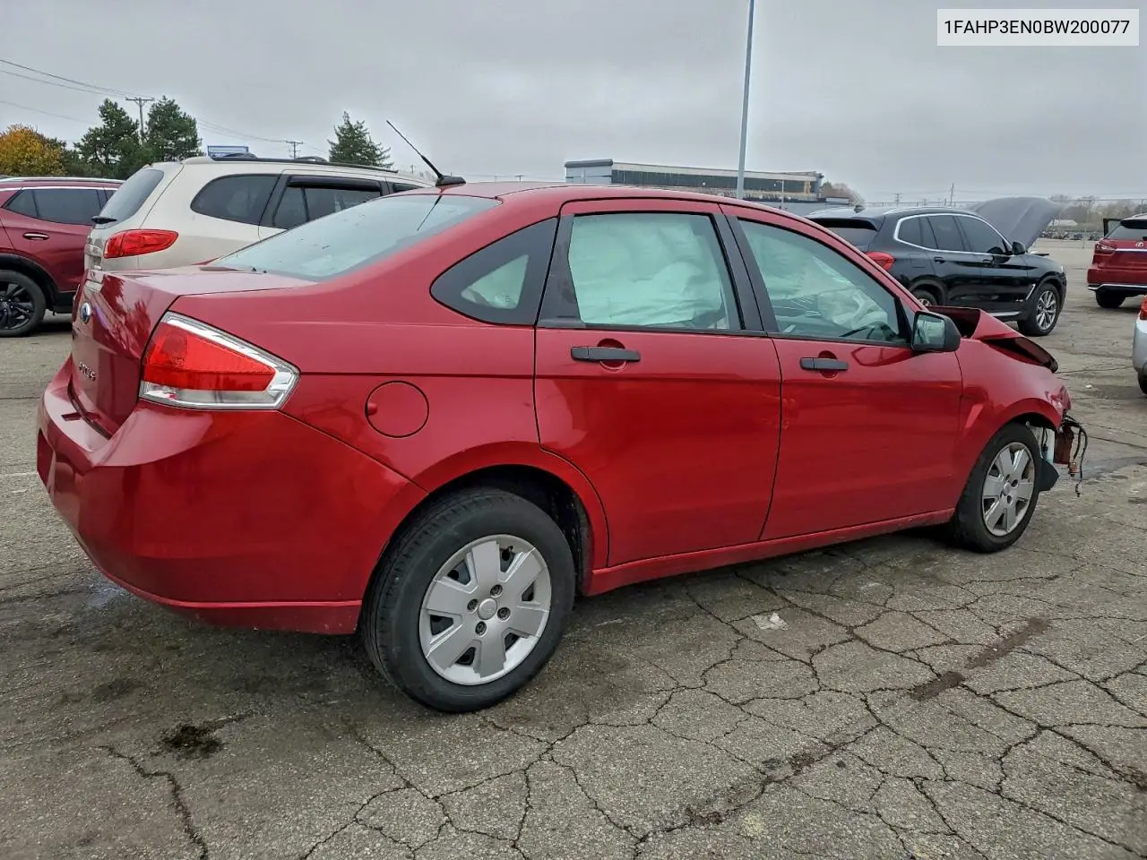 1FAHP3EN0BW200077 2011 Ford Focus S